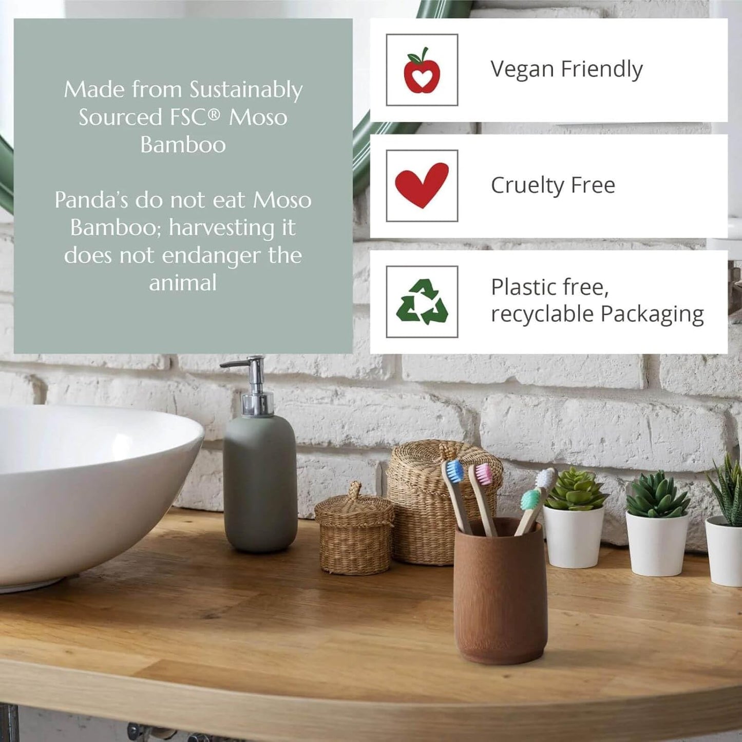 Wild & Stone Organic Baby Bamboo Toothbrushes | 4 Pack | Soft Bristles | 100% Compostable Handle | BPA Free | Vegan Baby Toothbrushes (Baby Blue)