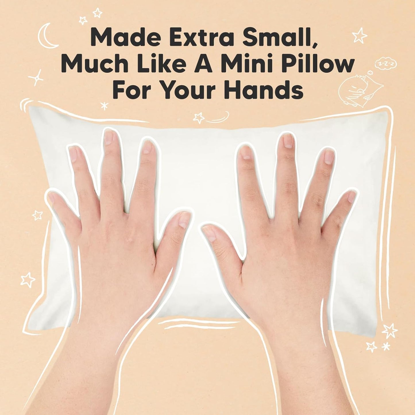 Mini Toddler Pillow with Pillowcase - 9x13 My Little Dreamy Travel Kids Pillow for Sleeping, Toddler Bed, Small, Tiny, Organic Cotton Pillowcase, Soft & Breathable, Kids 2-4 Years Old(Soft White)