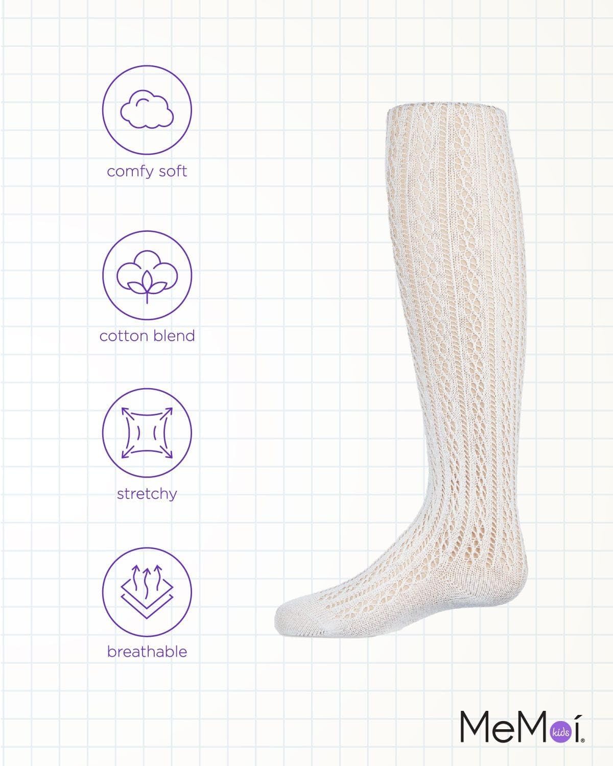 MeMoi Pelerine Stitch Girl's Cotton Blend Tights