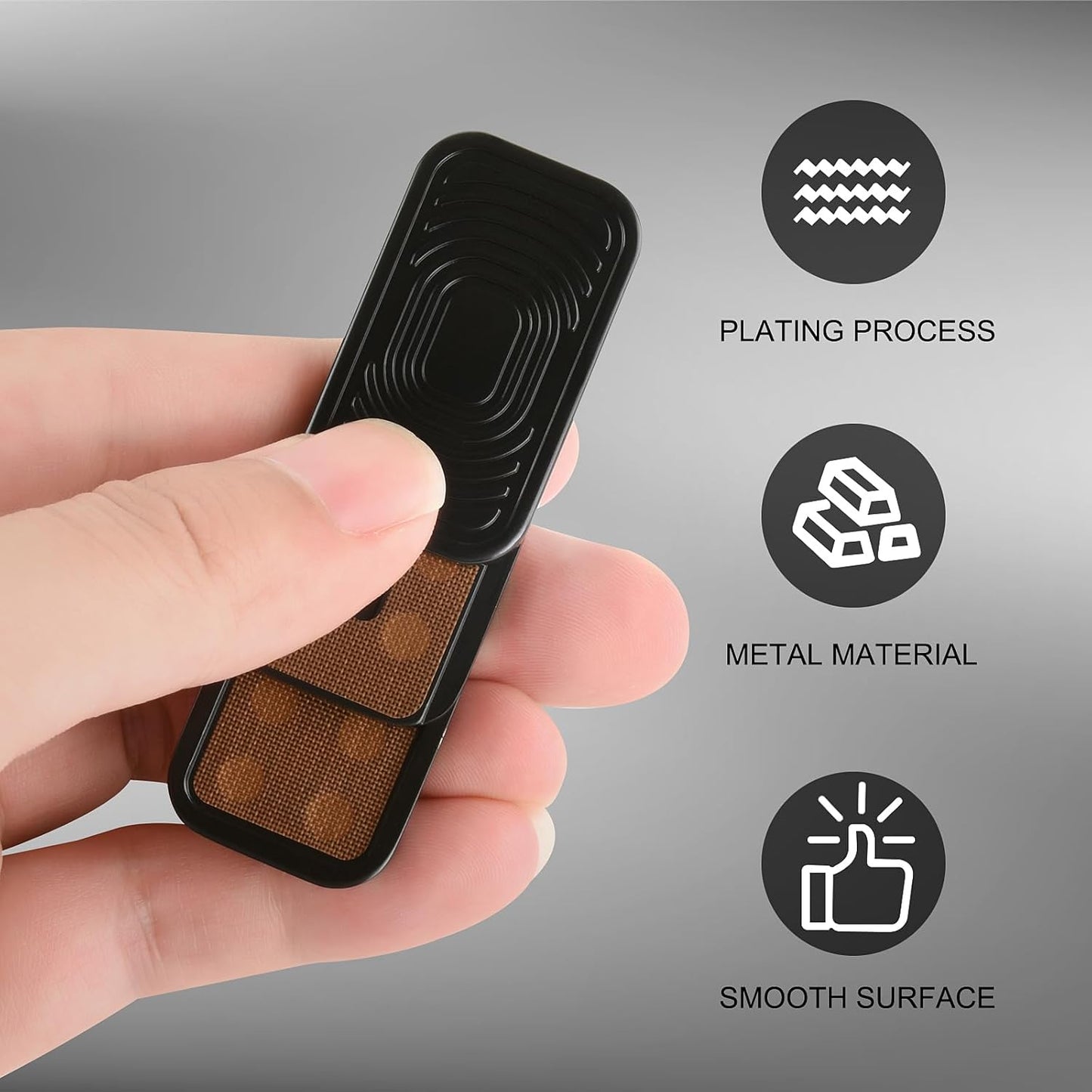 Magnetic Metal Fidget Slider Metal Fidget Toys Adults EDC Fidget Toys Magnet Fidget Stress Relief ADHD Toys Desk Toys for Office for Adults(Black CP3 Fidget Slider )