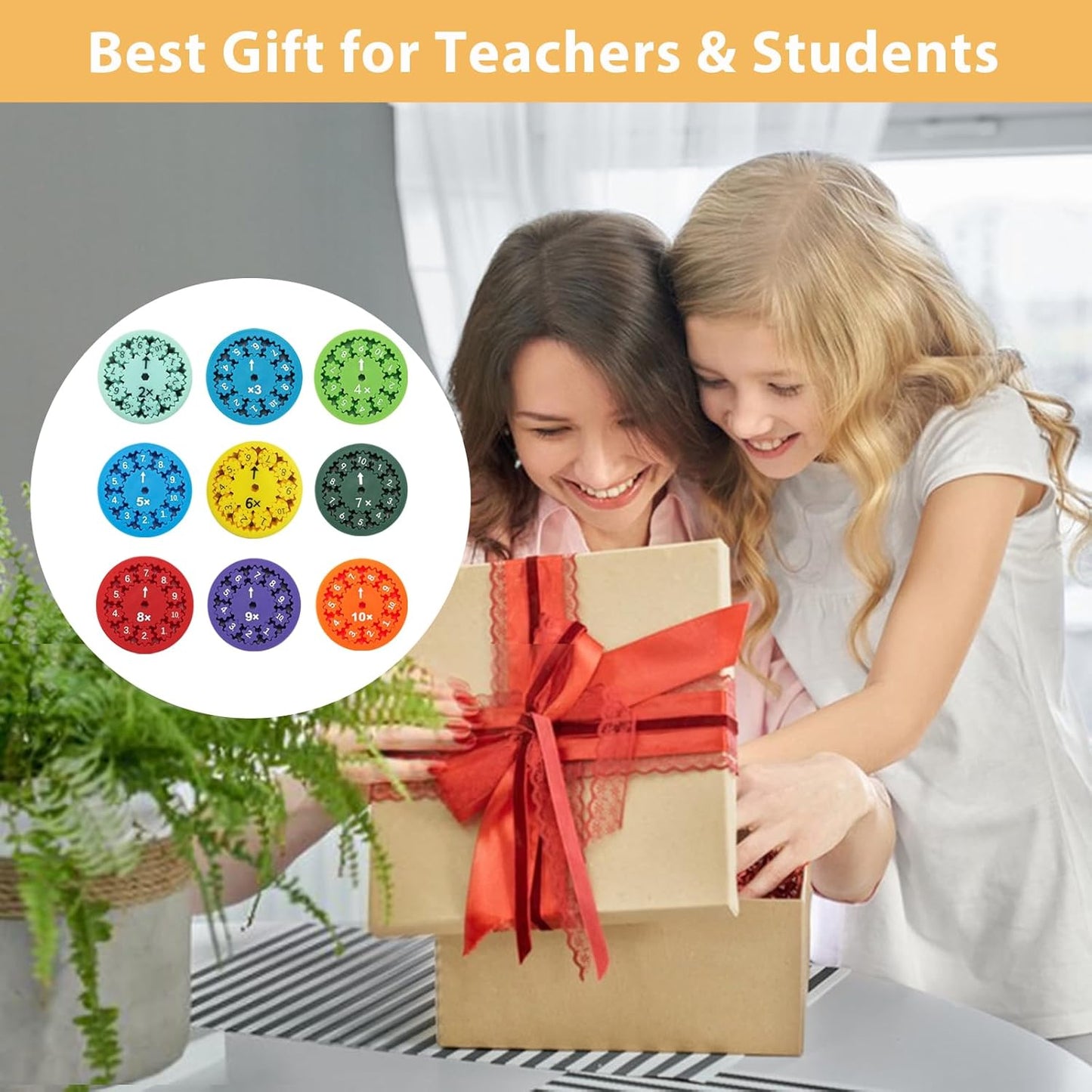 Math Fidget Spinners, Fun Math Toys - Helps Learn Math & Improve Memory, Multiplication Fidget Game for Classroom Homeschooling Counting Number