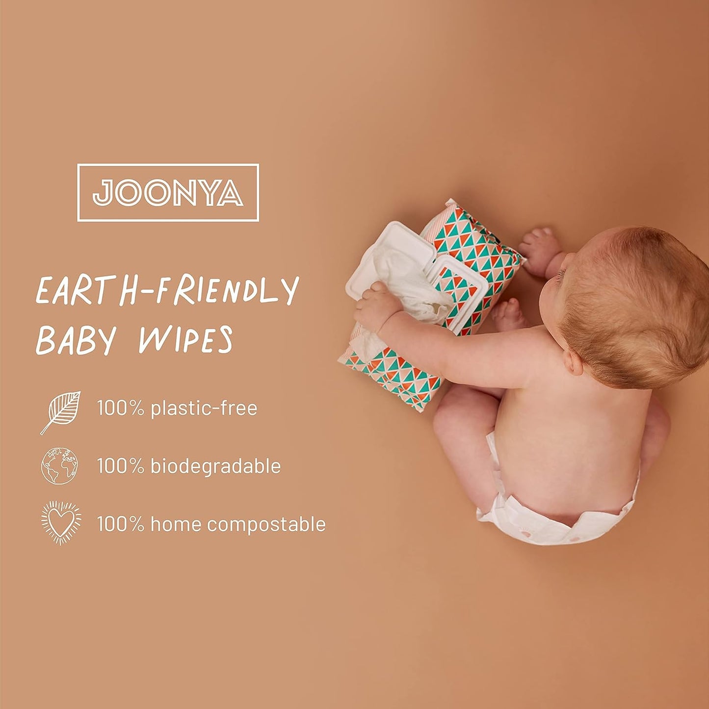 JOONYA Unscented Baby Wipes — Plant-Based, Fragrance-Free Bulk Diaper Wipes | Hypoallergenic, Non-Toxic & Biodegradable Wet Wipes for Sensitive Newborn Skin | 12 Packs of 80 Wipes (960 Total)