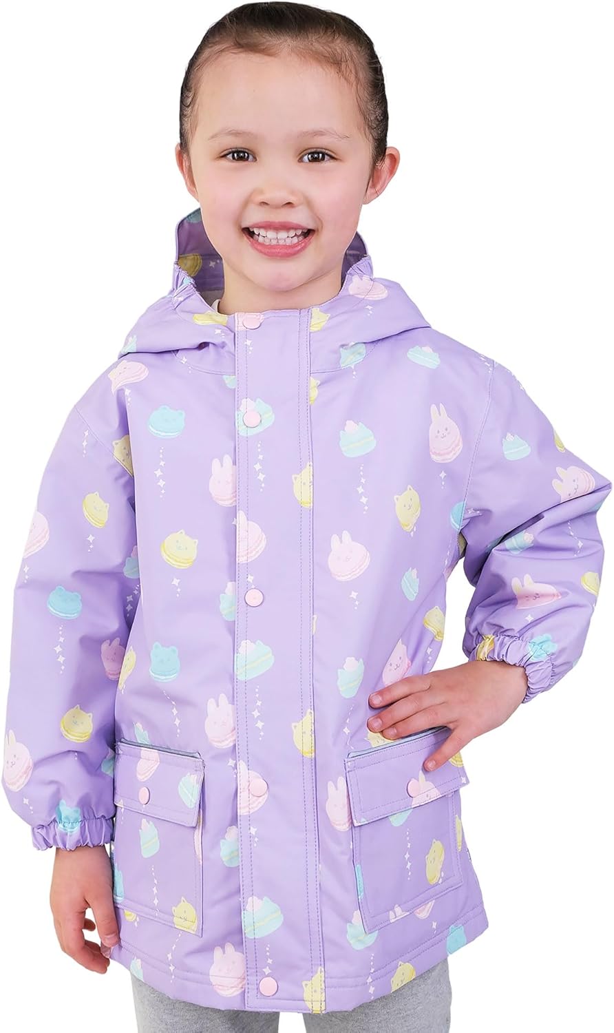 JAN & JUL Waterproof Fleece Lined Rain Jacket, Raincoat for Kids