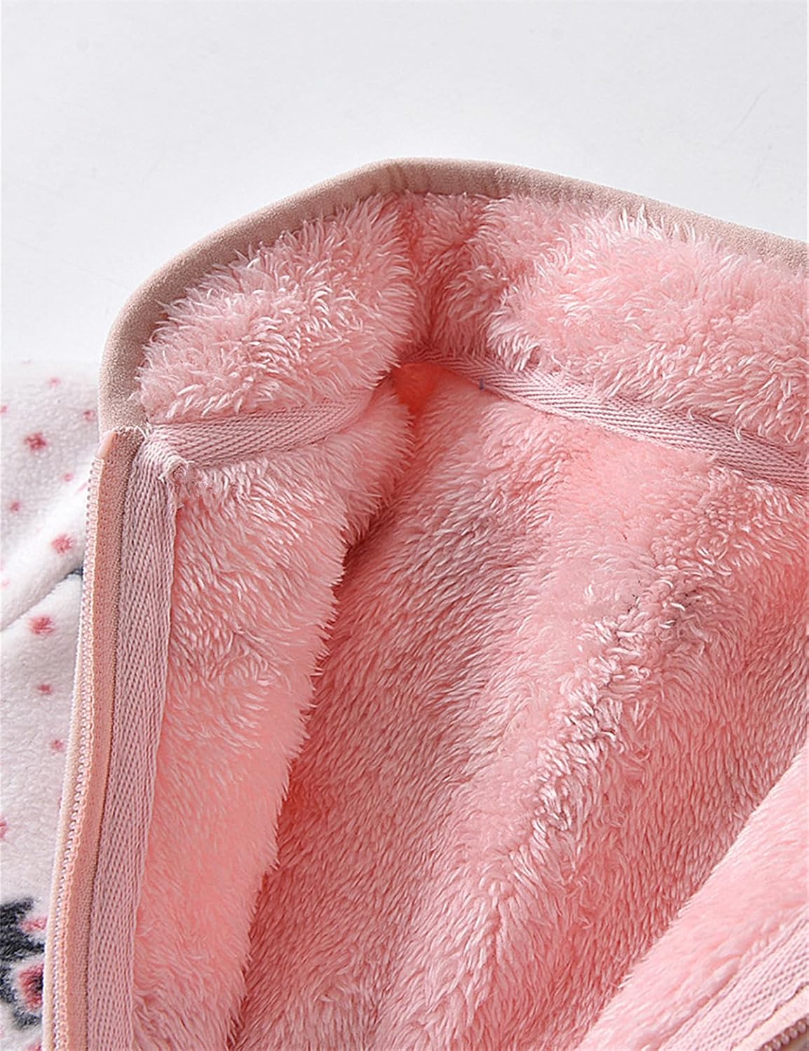 Kids Printed Polar Fleece Jacket Toddler Baby Boys Girls Autumn Winter Warm Sherpa Lining Outerwear Soft Lightweight