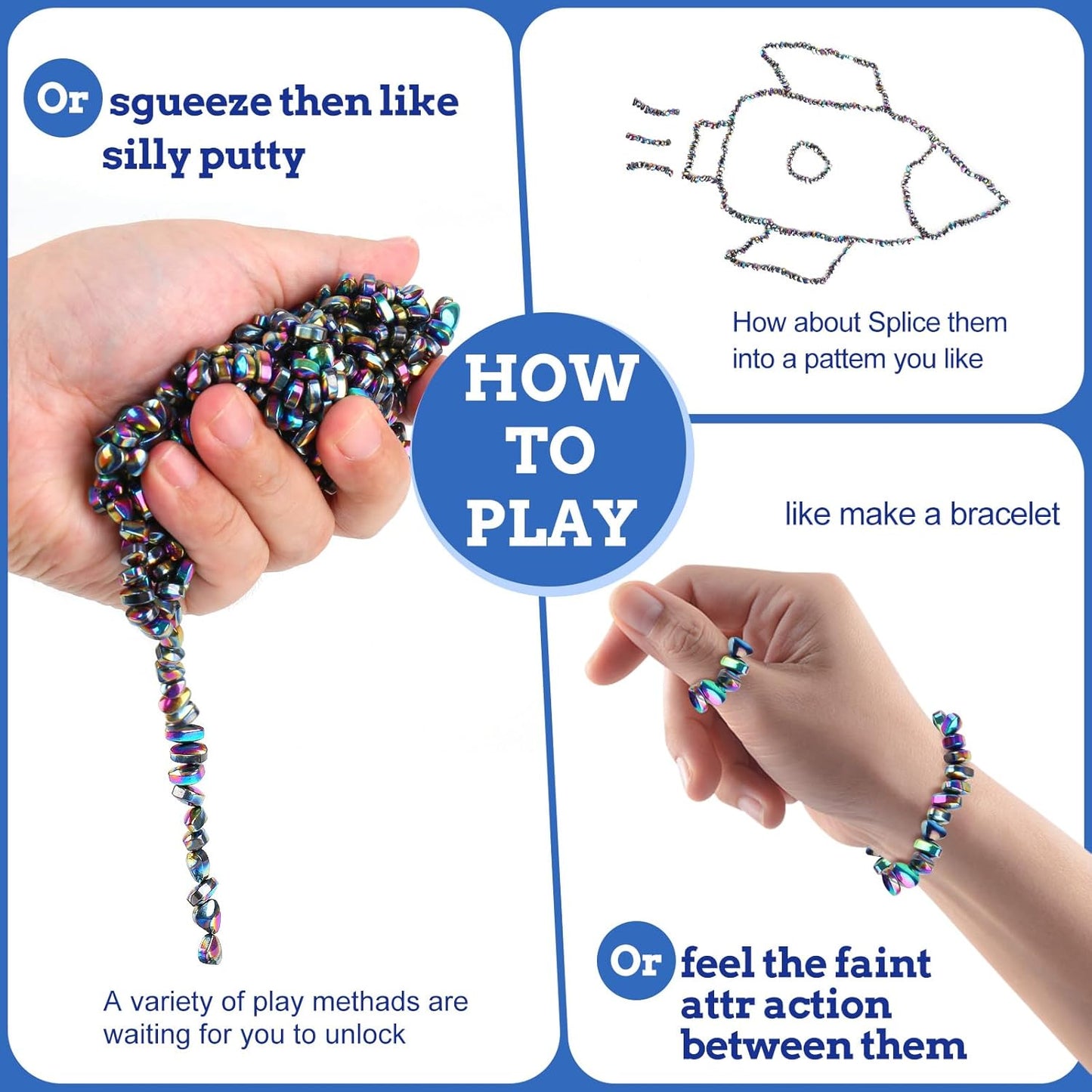 550pcs Ferrite Putty, Fidget Toys, Fidget Toys Adults, Desk Fidgets Toys for Office Stress/Anxiety Relief,Adults Gifts