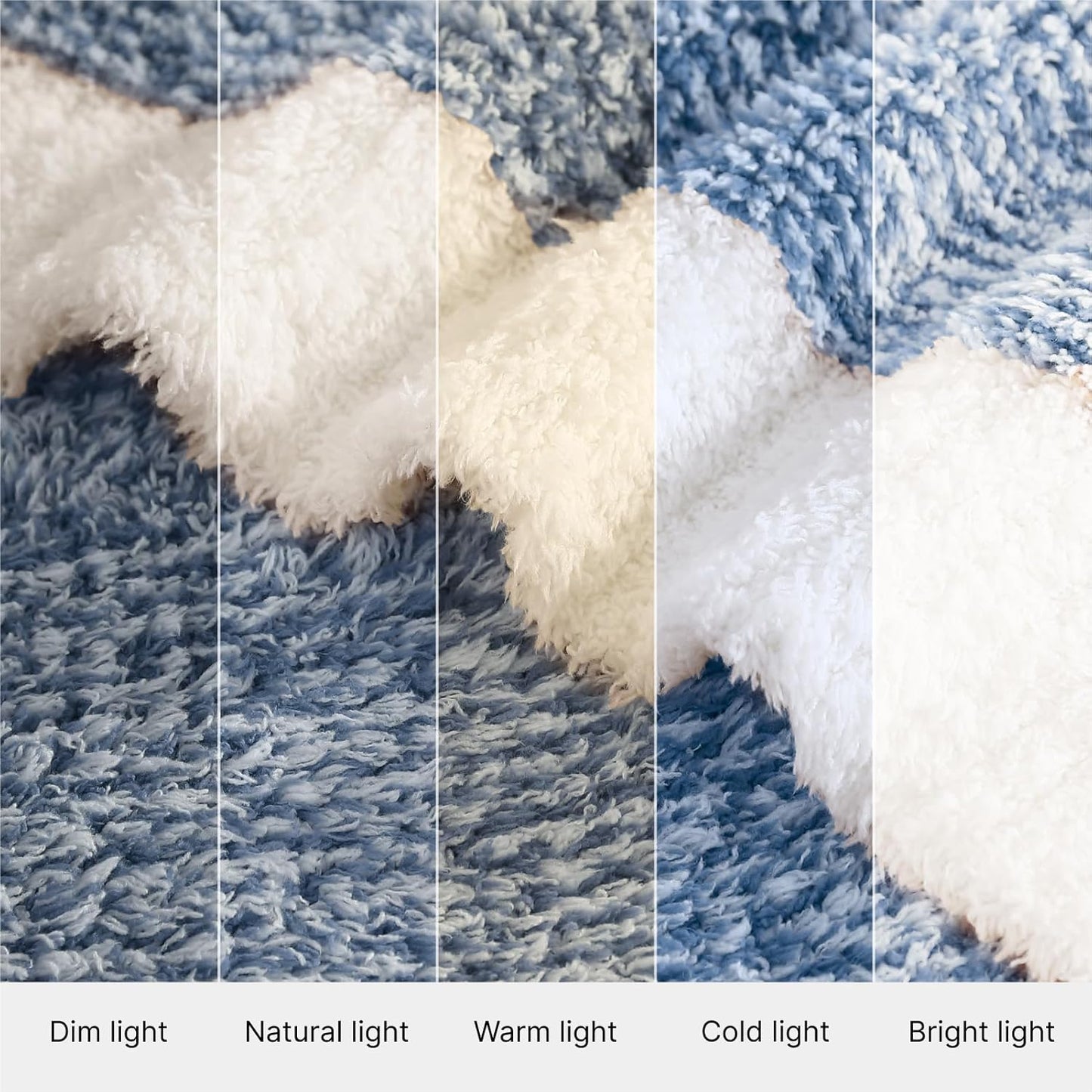 WRENSONGE Throw Blanket Cationic Dyeing Blue Soft Cozy Fluffy Warm Hand Made Weave Throw Blankets for Couch, Sofa, Chair, Bed, Camping, Picnic, Travel Lightweight Bed Blanket - 60"*80"