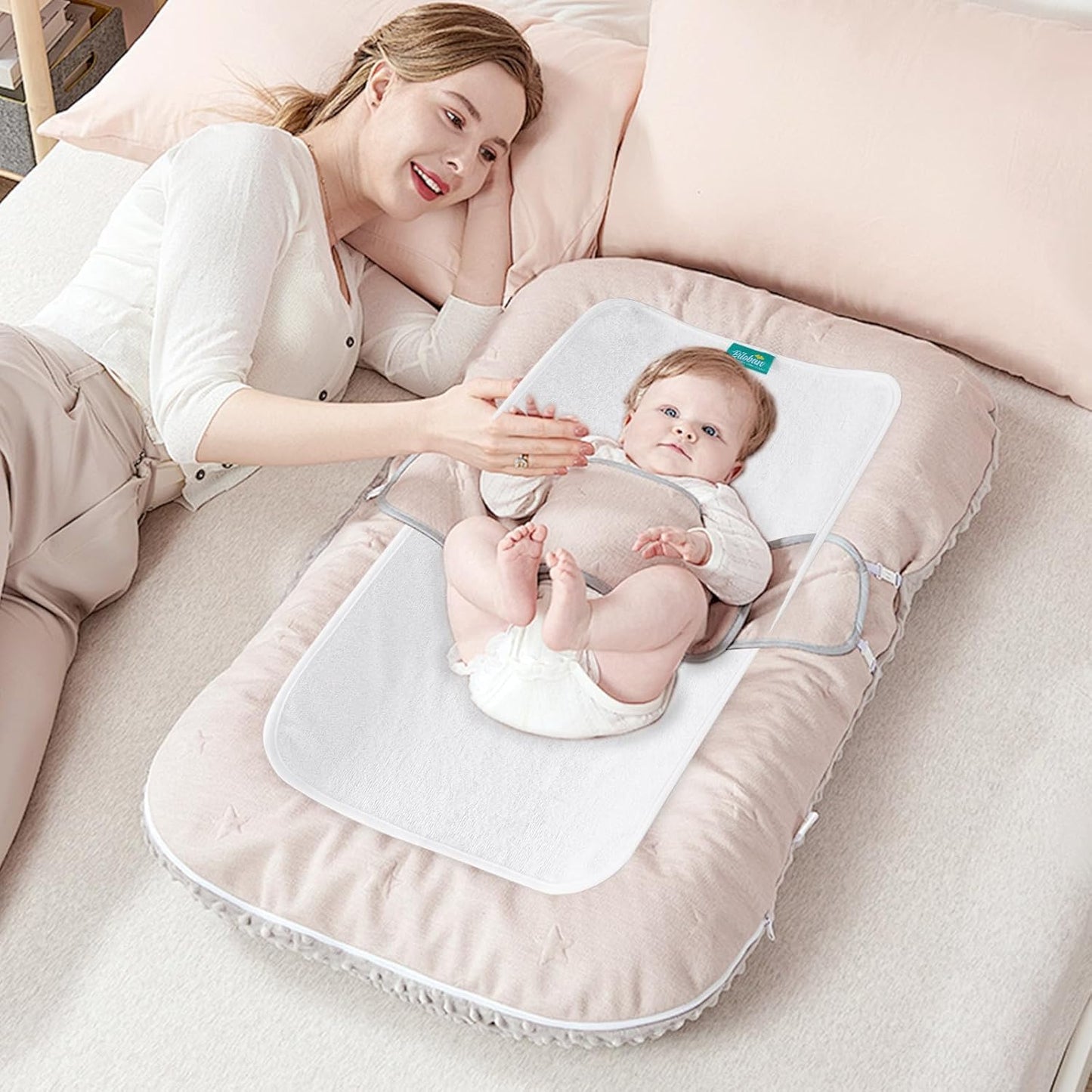 Changing Pad Liner 5 Count, Waterproof Larger Changing Pad Cover 28" X 15", Cotton Terry, Absorbent & Skin-Friendly Changing Pad Liners (Solid Improved Thickness)