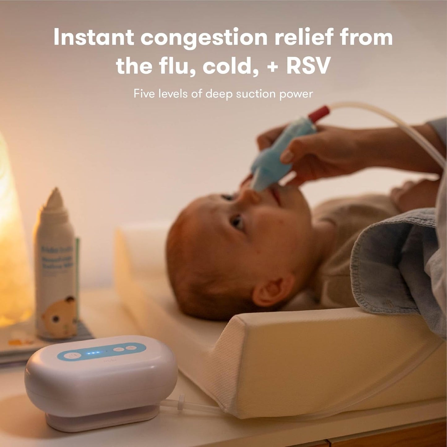 Frida Baby Electric NoseFrida Pro Nasal Aspirator for Baby, Hospital Grade Suction, Nose Sucker for Baby & Toddler, Nasal Aspirator for Congestion Relief, 5 Suction Levels, 2 Tips, Cordless with Case