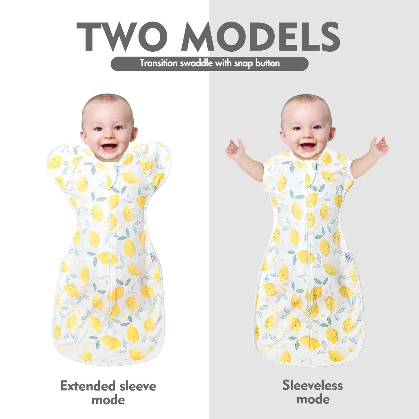 Baby Swaddles Sleep Sacks 3-6 Months - Baby Transitional Swaddles Sack, Arms Up Swaddle for Newborns, Infants Bag with 2-Way Zipper, Newborn Essentials
