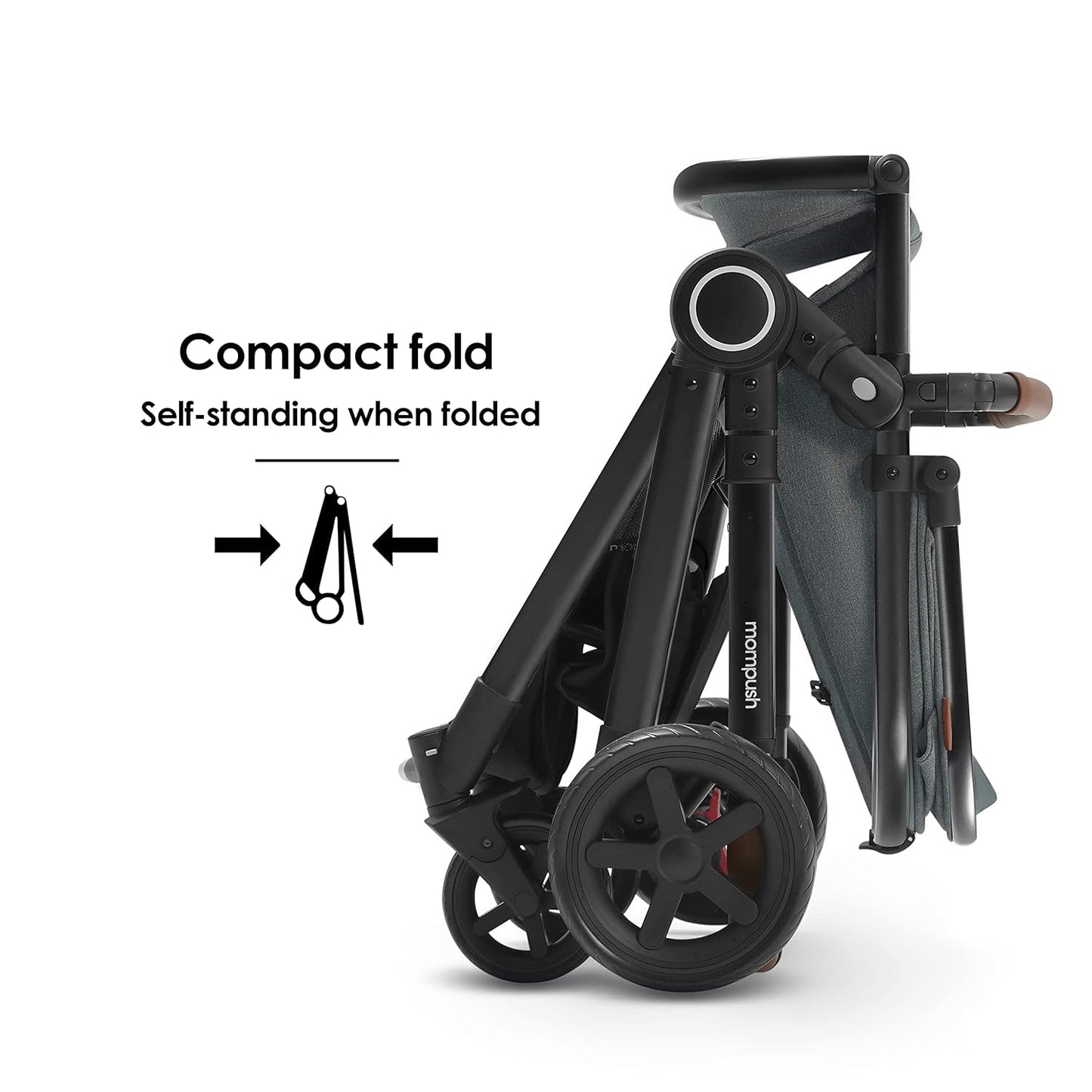 Mompush Ultimate2 Baby Stroller, Premium Convertible Full-Size Stroller for Toddler, Reversible Seat with One Hand Recline Adjustment, Car Seat Adapter Included