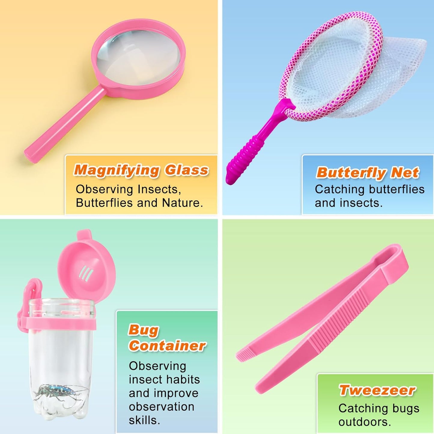 Kids Explorer Kit & Bug Catcher Kit, Kids Camping Gear for Kids, Outdoor Exploration Set with Vest & Hat, Ideal Outdoor Camping Adventure Toys for Ages 3 4 5 6 7 8 Boys Girls