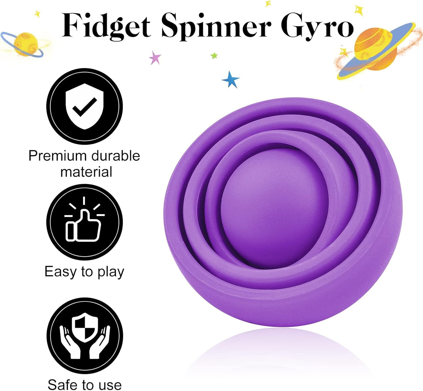 Fidget Toys Adults 2PC, Sensory Toys for Kids with Autism, Cool Gadgets Gifts for Boys Girls Teens Kids, Quiet Office Desk Toy ADHD Stress Relief Finger Toy Fidget Spinner