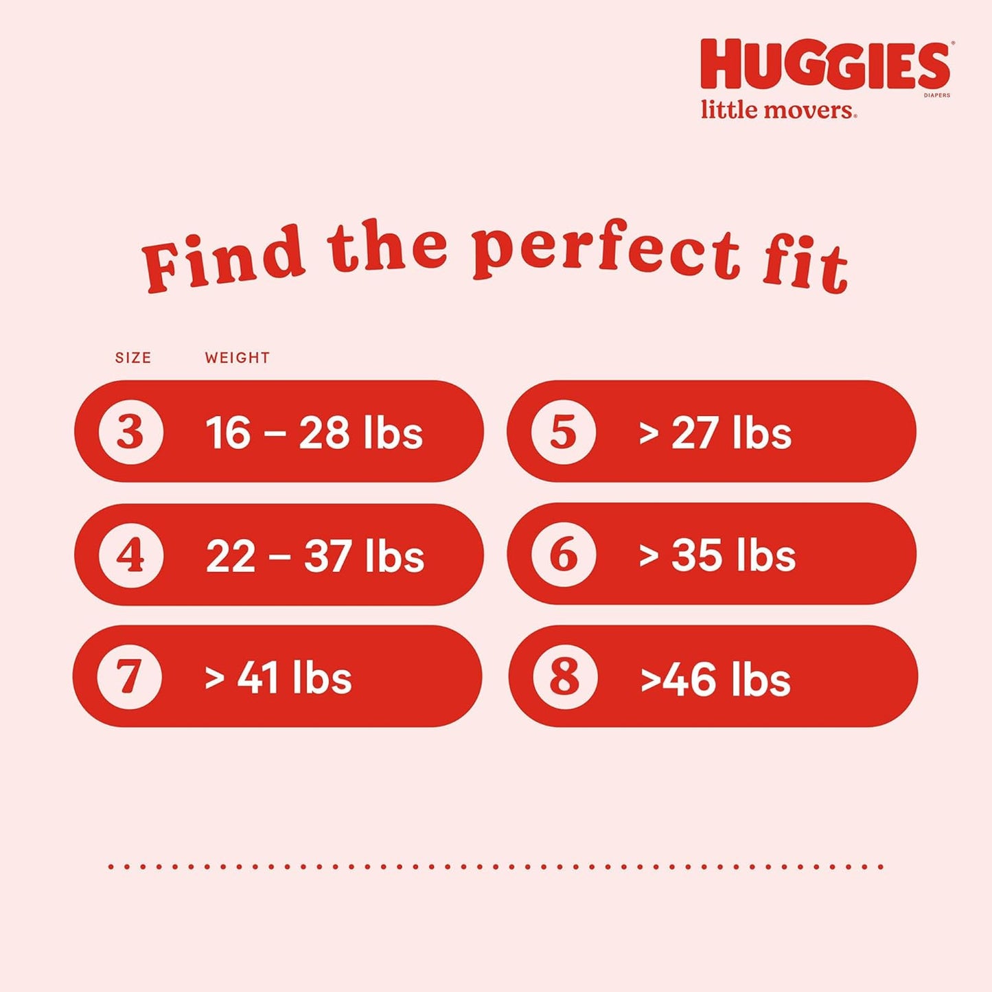 Huggies Size 8 Diapers, Little Movers Baby Diapers, Size 8 (46+ lbs), 12 Ct, Packaging May Vary