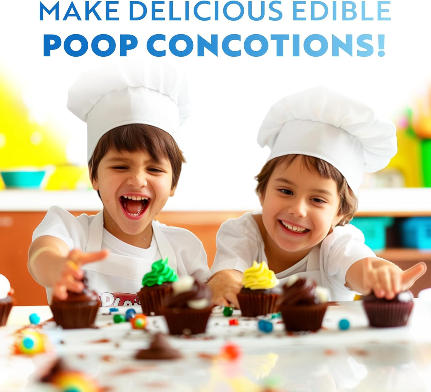 Playz Edible Poo Chocolate & Candy Making Science Kit for Kids Ages 8-12 Years Old - Food Science Chemistry Kid Science Kit with 30 Experiments, Educational Science Kits for Boy & Girls