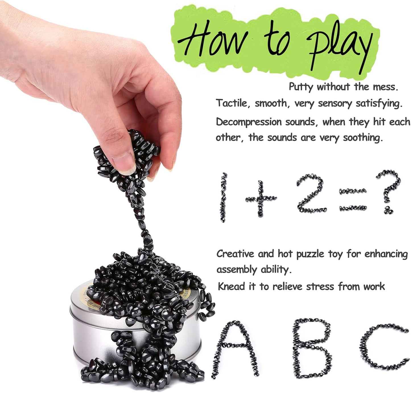 550pcs Magnet Balls Desk Toys for Office for Adults, Ferrite Crags Magnetic Putty Desk Fidget Toys