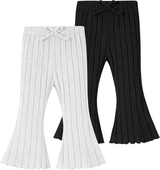 Neutocd Baby Girl Flare Pants Toddler Bell Bottoms Leggings Infant Stretchy Soft Trousers Solid Elastic Waist Pants