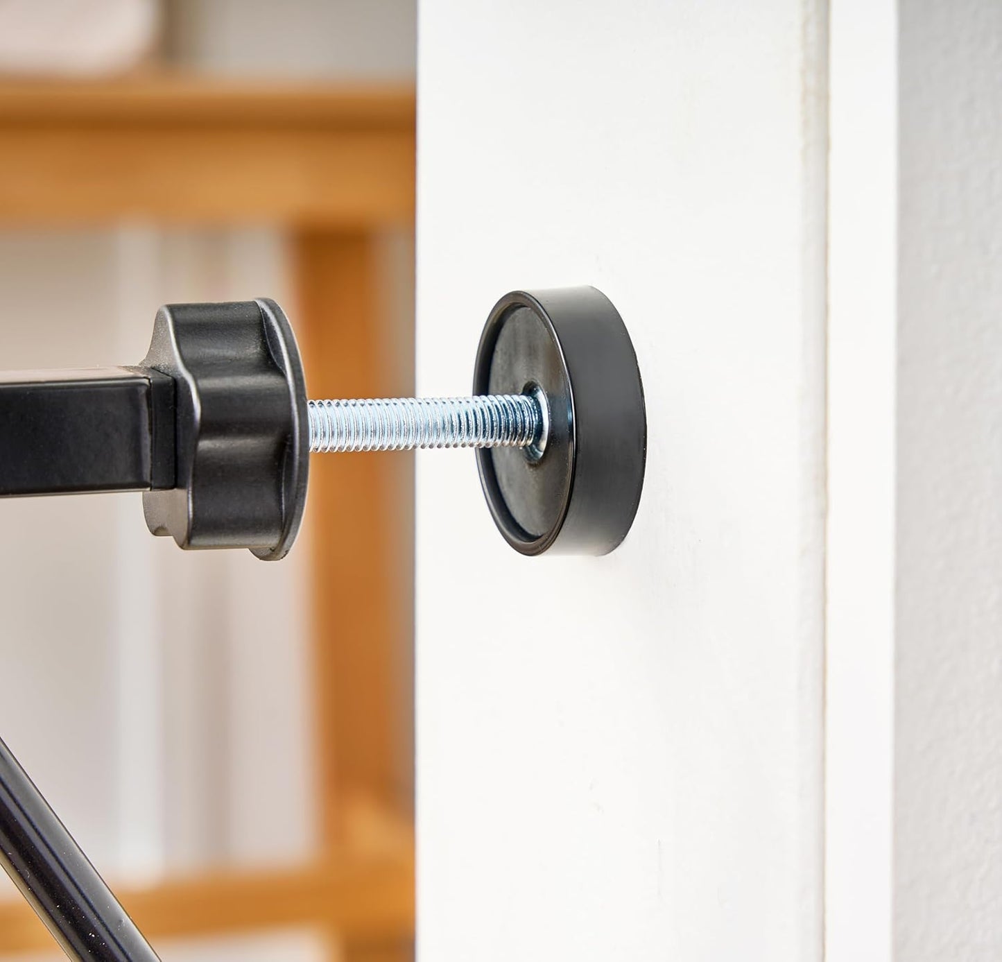 Regalo Easy Step 38.5-Inch Wide Walk Thru Baby Gate, Includes 6-Inch Extension Kit, Pressure Mount Kit, Wall Cups, Black