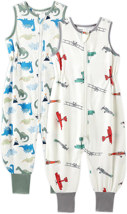 TotAha Toddler Sleep Sack with Legs, 0.5 TOG Light and Soft Baby Sleeping Bag, Walker Sleep Sack for Babies 12-24M, 2T-3T