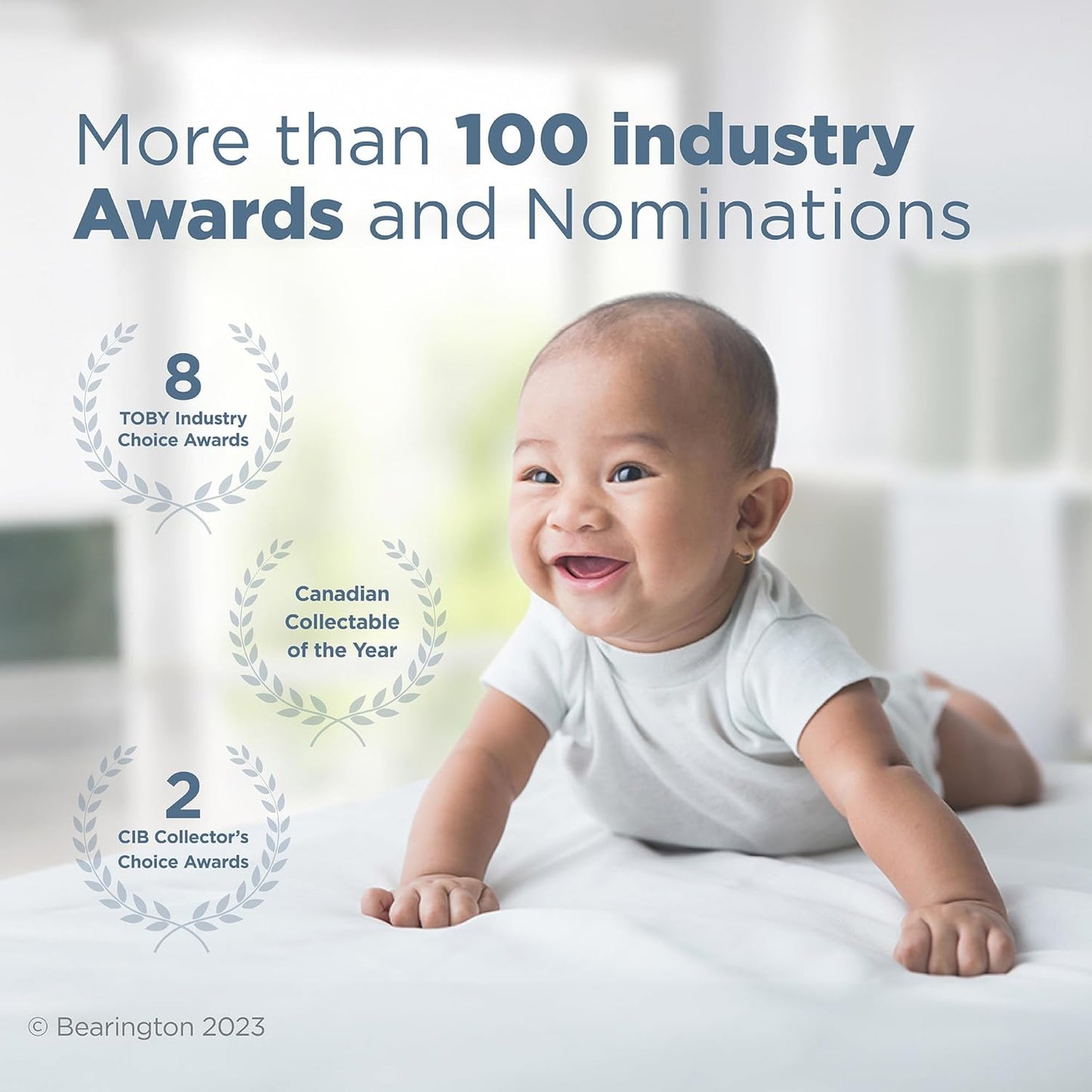 Bearington Collection Baby Lil' Spout, 5.5 in Gray Elephant Plush Stuffed Animal - Baby Elephant Stuff - Newborn Toys