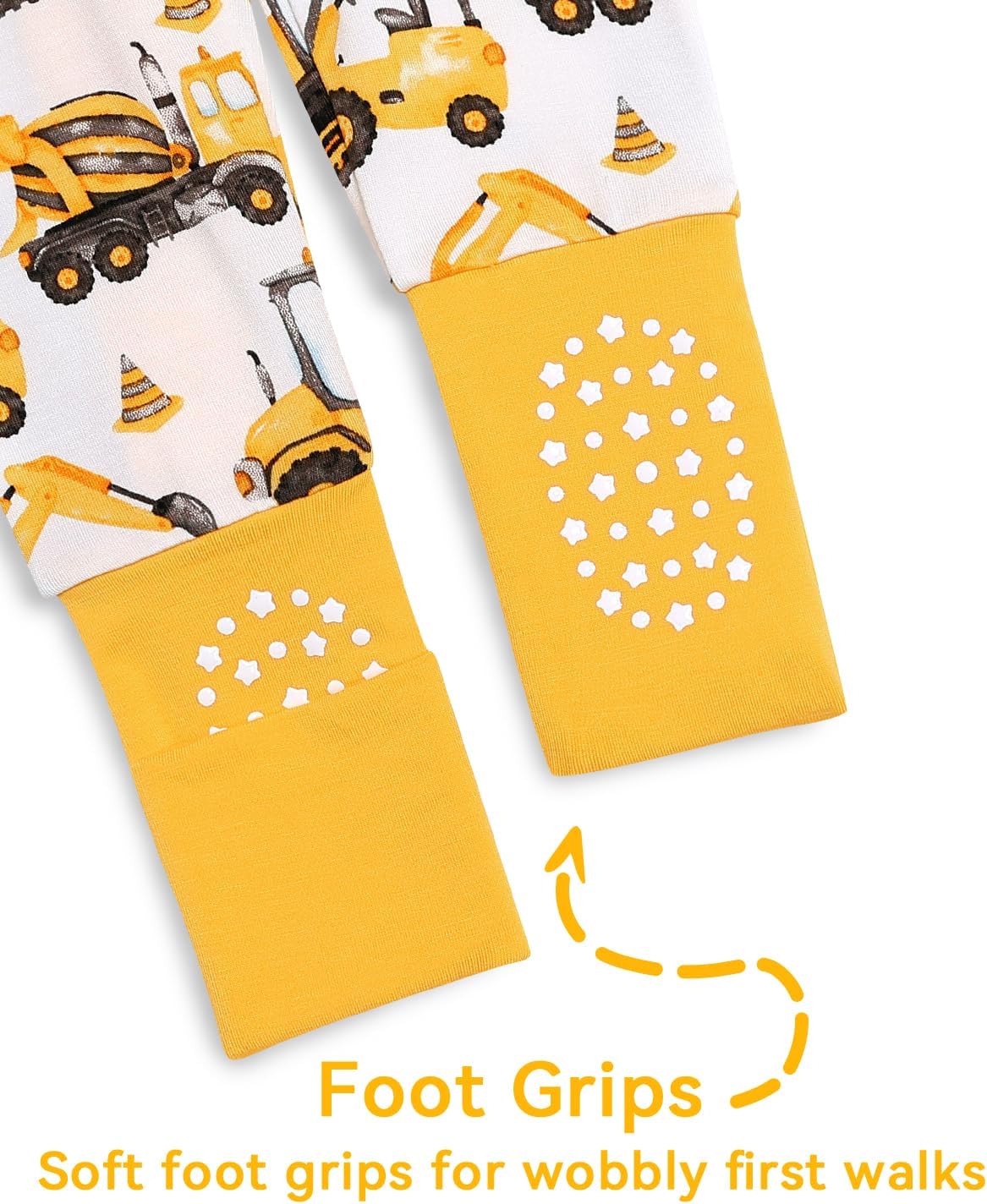 Bamboo Viscose Baby Convertible Footie Pajama, Zipper Pajamas for Baby Boys & Girls, Sleep & Play Footed Pjs