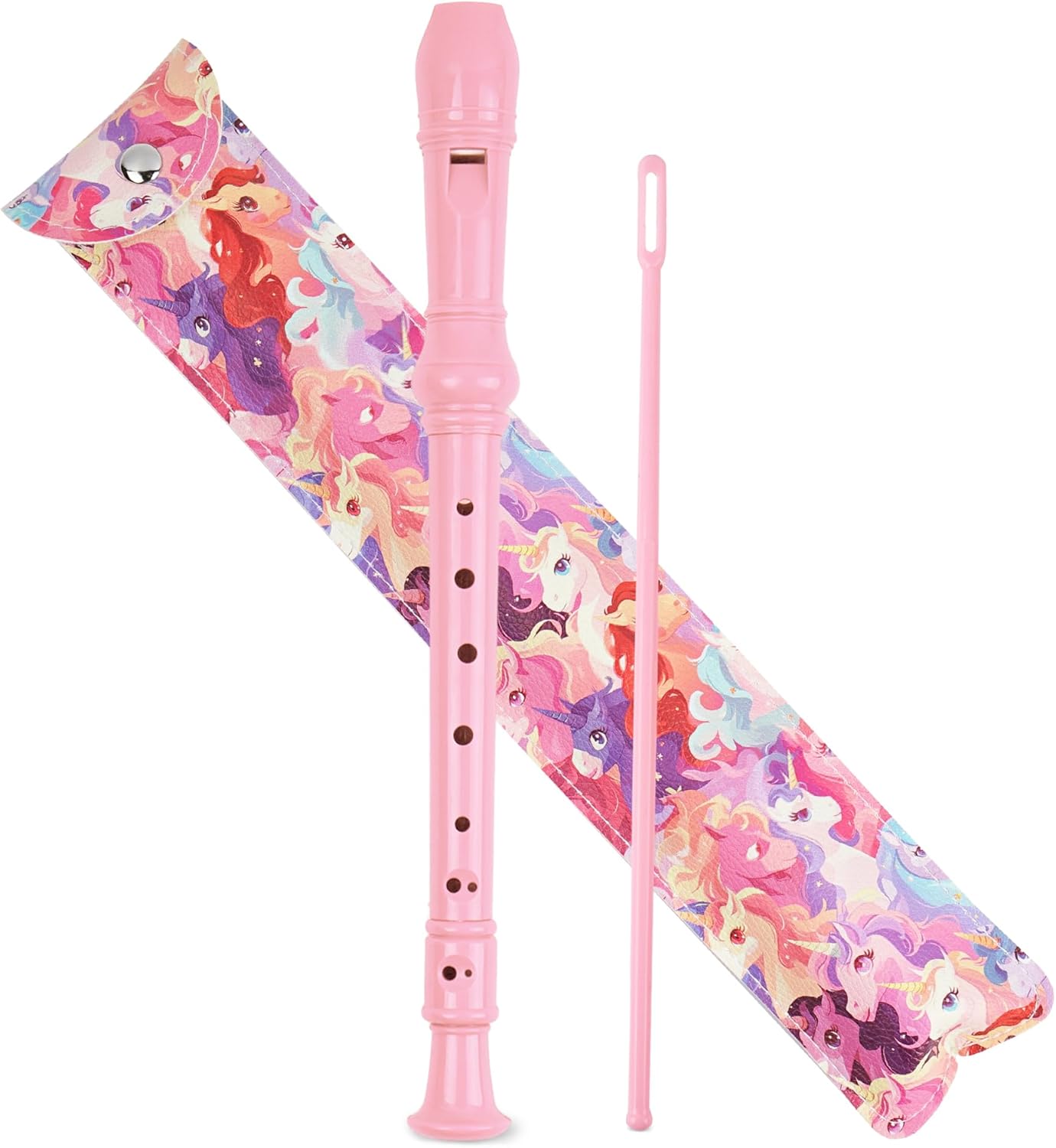 Recorder Instrument for Beginner Kids Adults,8-Hole Soprano Descant Recorder Music Flute with with Cleaning Rod & Leather Case For School Student Home Entertainment(2-Dense Unicorn)