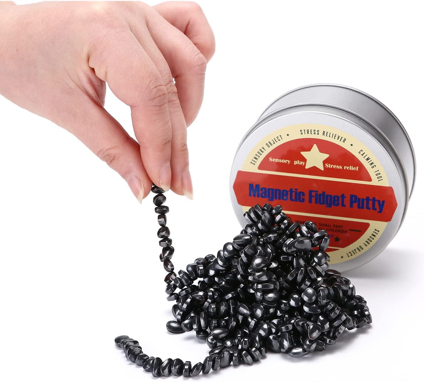 550 PCS Magnetic Ferrite Stones Toys Magnet Crags Ferrite Balls Putty, Magnet Gadgets Seriously Satisfying Office Desk Fidget Toys for Adults Gift