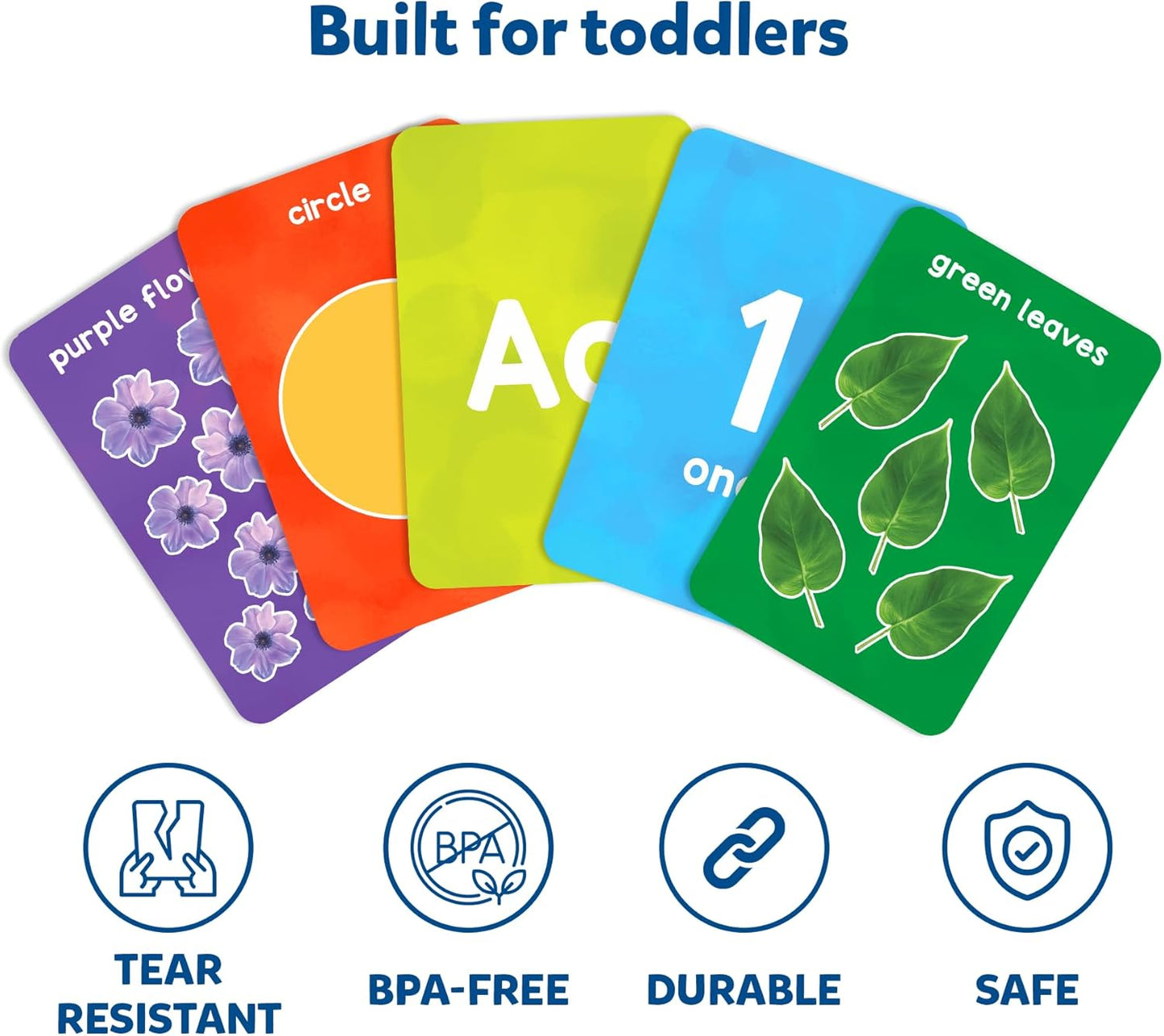 Skillmatics Thick Flash Cards for Toddlers - Letters, Numbers, Shapes & Colors, Montessori Toys, Preschool Learning Activities, Learning Aids, Gifts for Kids Ages 1, 2, 3, 4 Years