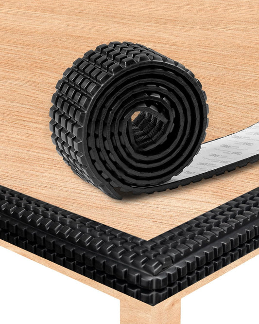 Baby Proofing Corners and Edges Guards Protectors Foam 3M Pre-Taped Bumper Furniture Covers Child Safety Protector for Table, Stair, Cabinet, Desk, 6.6ft (Black)