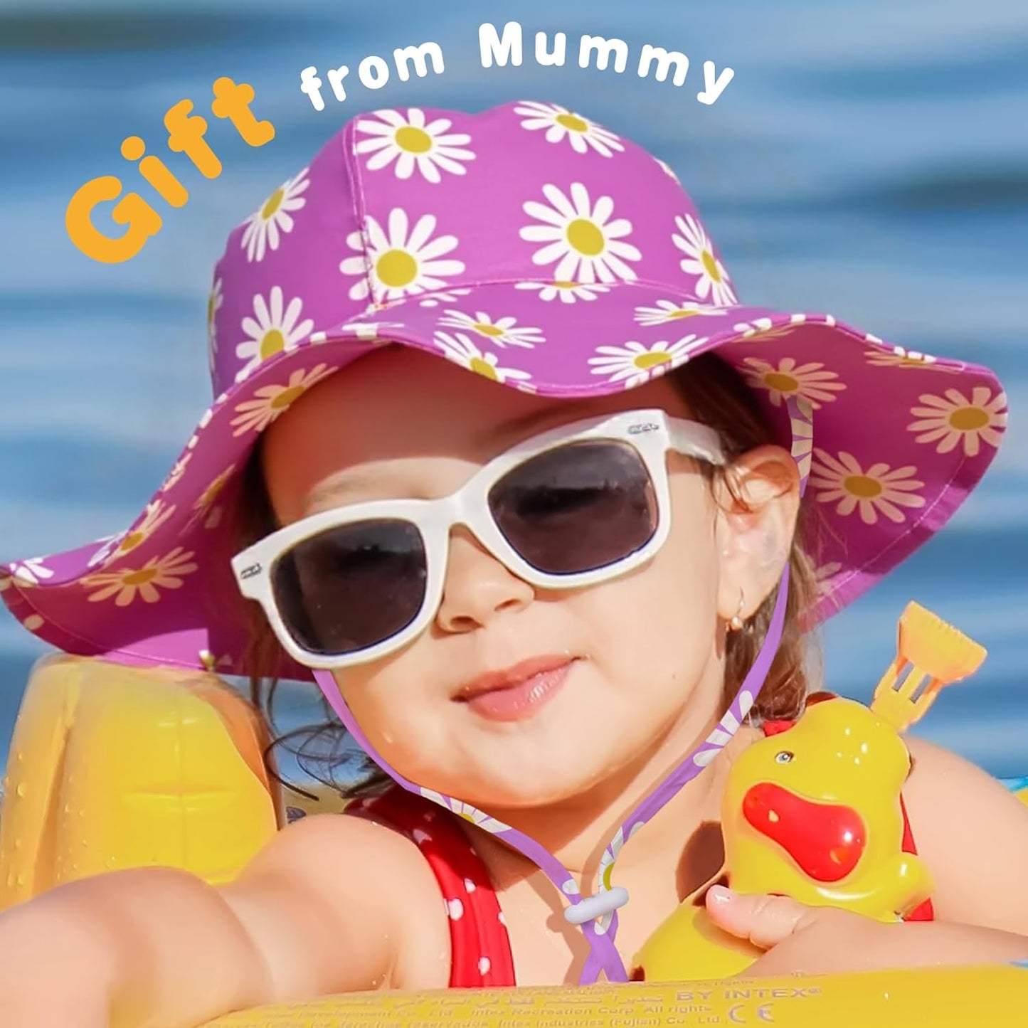 Baby Sun Hat Toddler Girl Beach Hat Adjustable Outdoor Summer Hat UPF 50+ Sun Protection Wide Brim Infant Kids