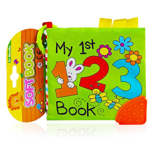 123 Book,Baby Soft Books Toys, Feel Crinkle Cloth Book for Infant Baby 0-3-6-12 Months