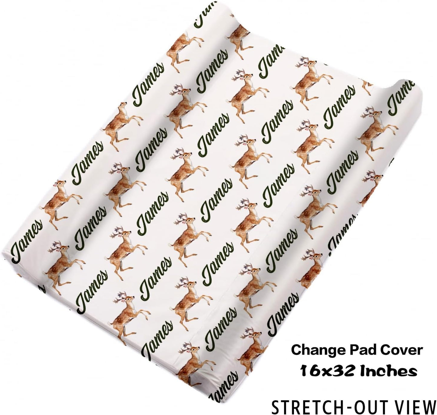 Personalized Baby Crib Bedding Set, 5-Piece Multi-grid Pattern Baby Crib Sets with Custom Name, Toddler Double Layer Blanket Fitted Sheets Changing Pad Cover Rug Wall Art Set, Charming Nursery Decor