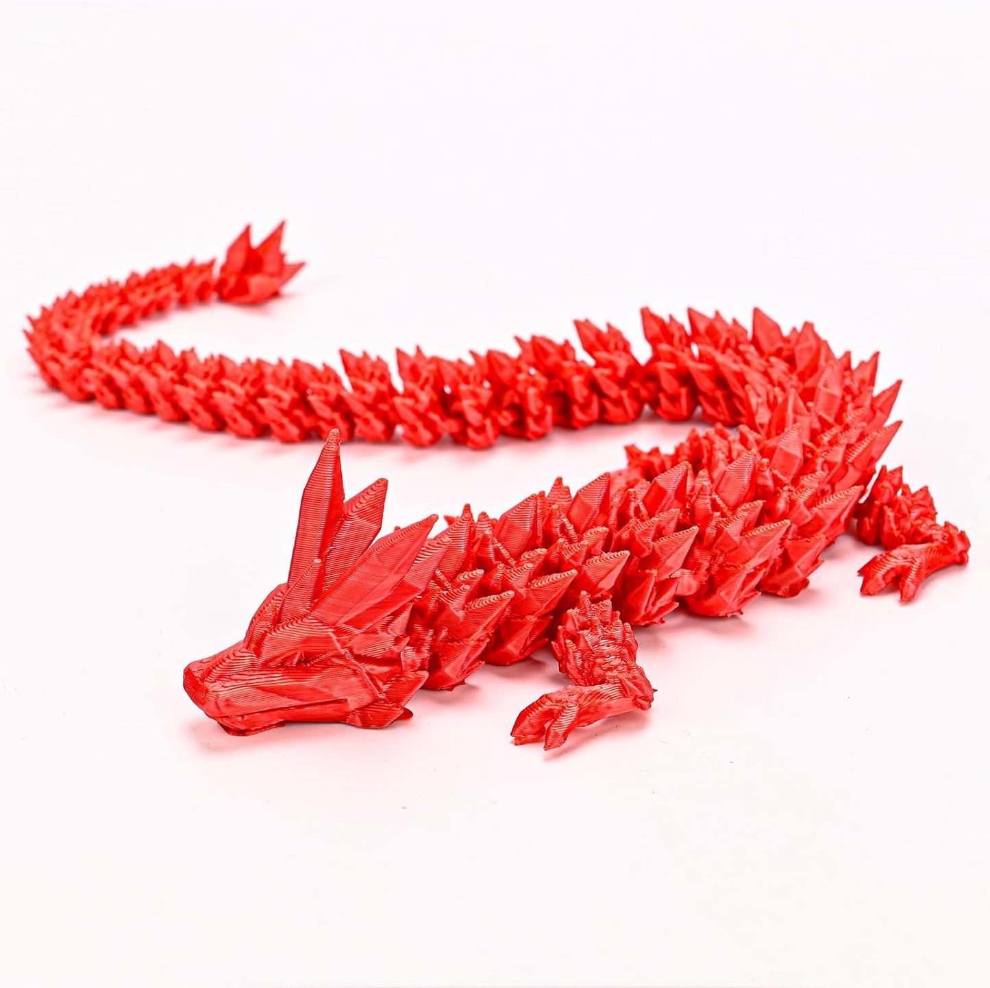 12inch Dragon Egg, Year of The Dragon, 3D Printed Dragon, Executive Desk Toys, Articulated Dragon, Fidget Toys Gifts for Graduates Students Teachers Adults (Red)