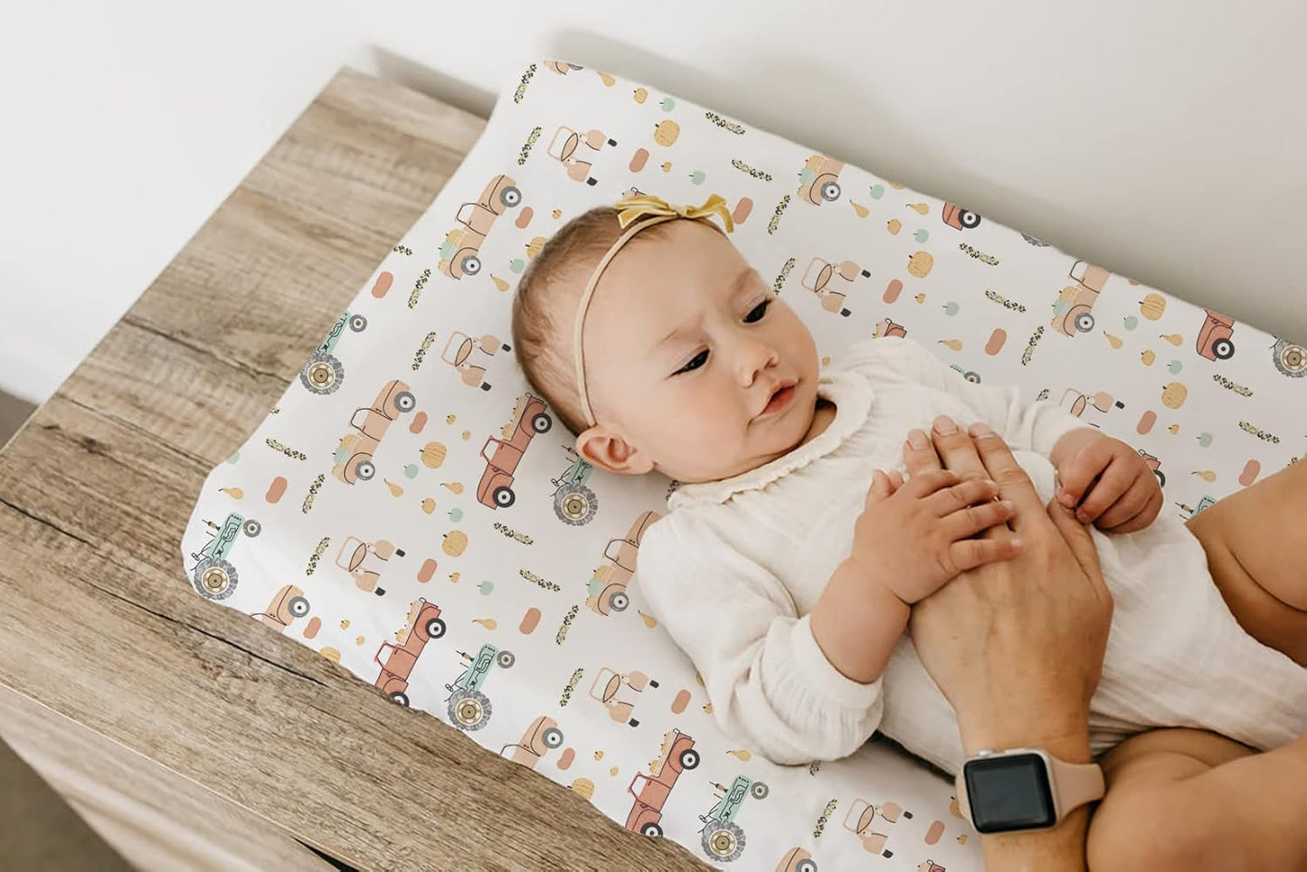 TotAha Premium Stretchy Changing Pad Cover for Baby Girl Boy, Hypoallergenic, Buttery Soft, Silky Comfort, Diaper Changing Table Cover Pad Sheets Fitted 16 x 32, 2-Pack Halloween Pumpkin