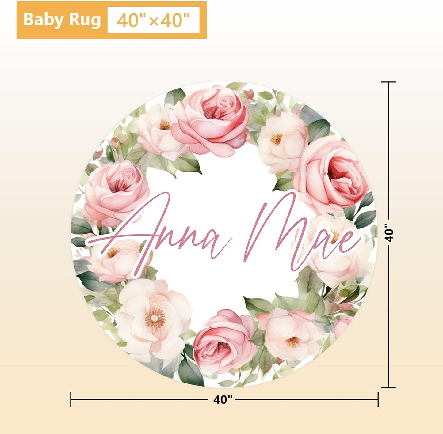 Custom Crib Bedding Set - 5 Pcs Personalized Name Pink Flowers Baby Crib Set for Infant Toddler Girl - Comfortable Double Layer Nursery Bedding Set - Customized Present for Birthday Baby Shower
