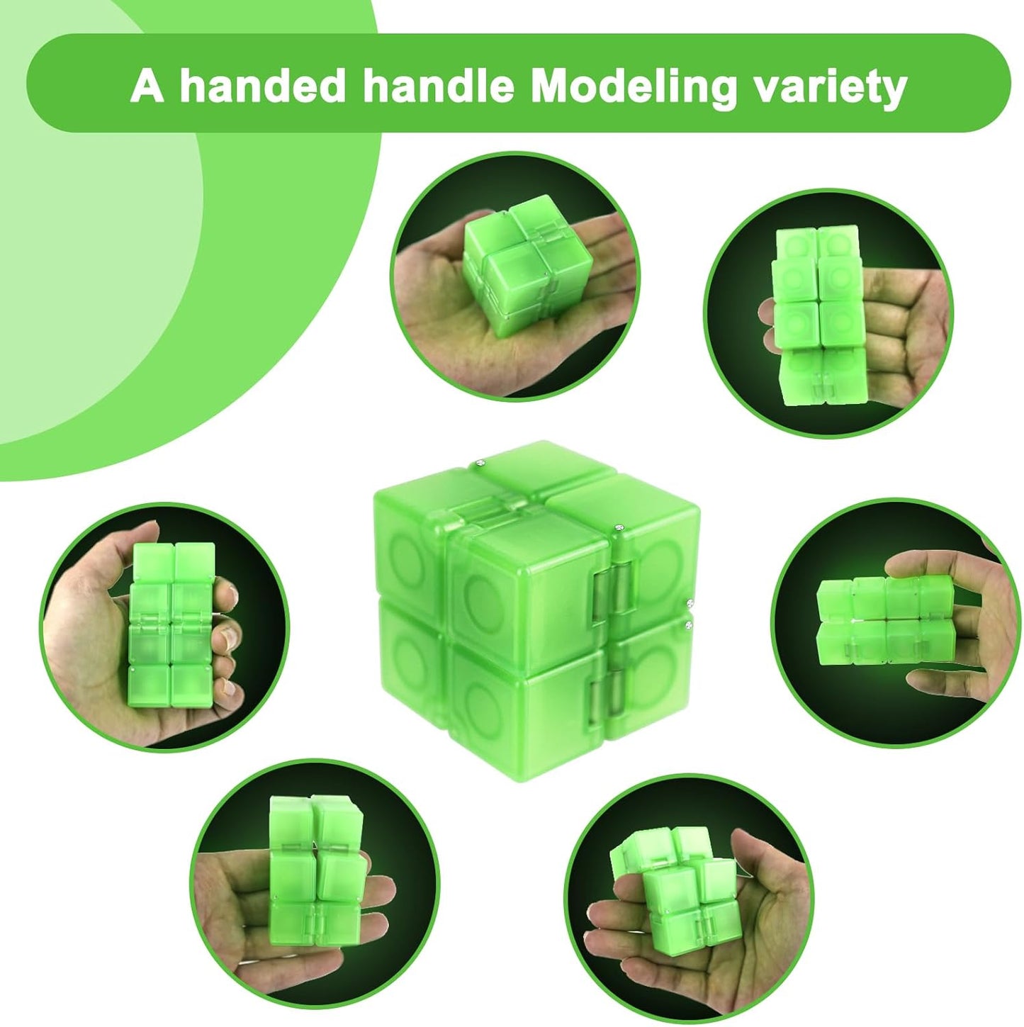 Infinitycube Fidget Toy Stress Relieving Fidgeting Game for Kids and Adults,Cute Pocket-Sized Unique Gadget for Anxiety Relief and Kill Time