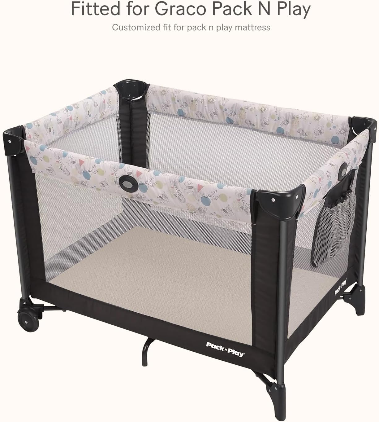 lulumoon Pack and Play Sheets Muslin: Cotton Fitted Sheets for Graco Pack N Play - Soft Playard Sheets for Boys and Girls 2Pack