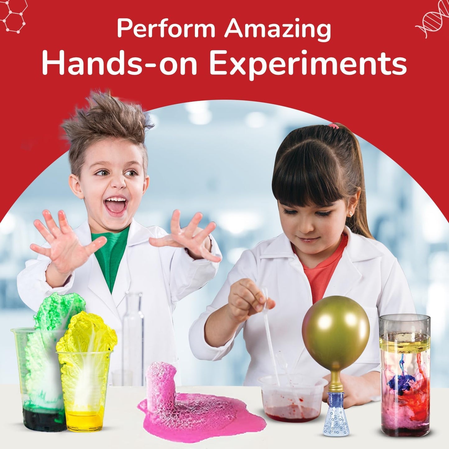 Smartivity My First Science Experiment Kit for Kids Ages 6,7,8,9,10,11,12 Years | 50+ Experiments I Birthday Gift for Kids I Educational Science Projects for Boys & Girls, STEM Toys for 6-12 Years