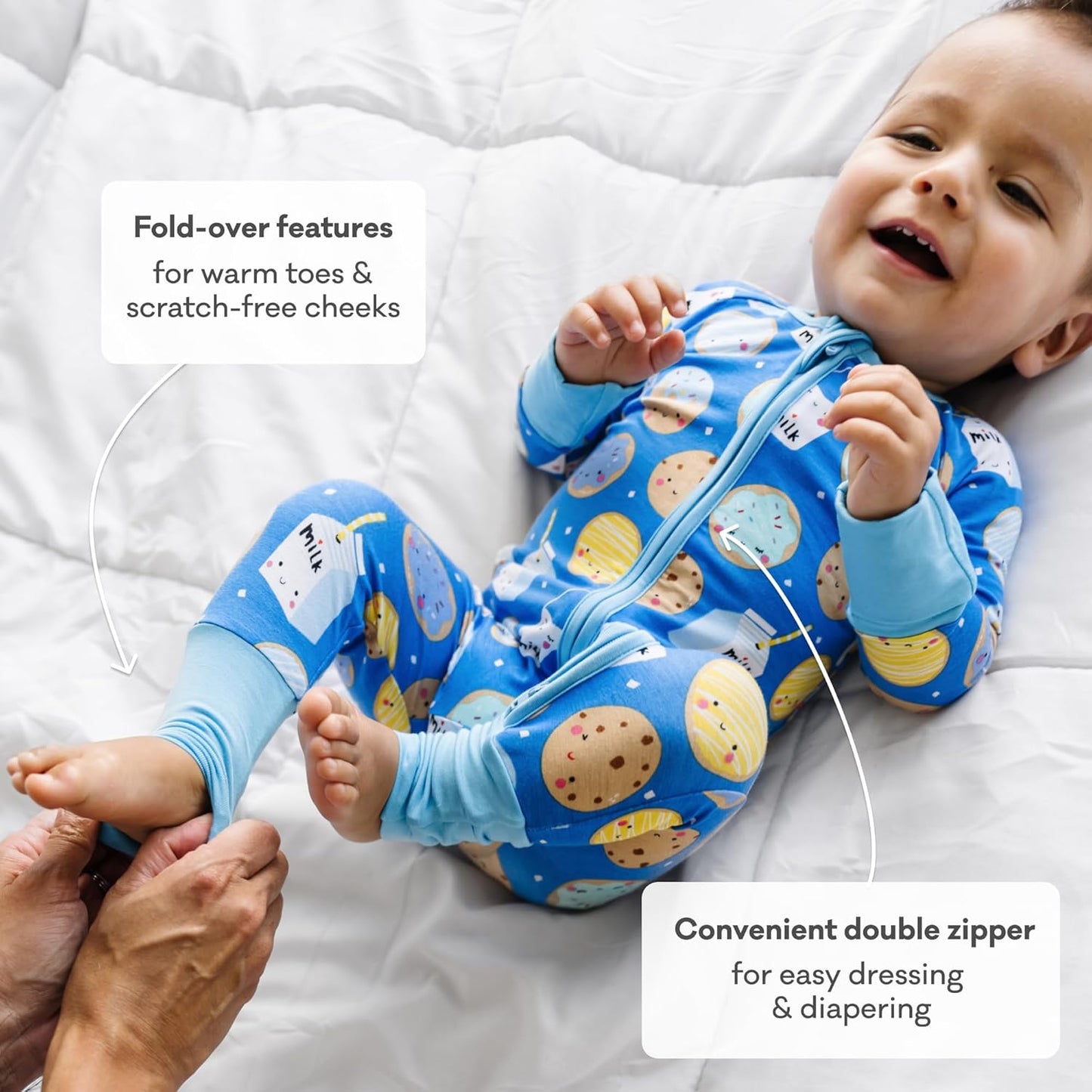 Little Sleepies Pajamas for Baby Boys & Girls, Viscose from Bamboo Baby Pajamas, Preemie & Newborn Sleepers, 2-Way Zipper PJs