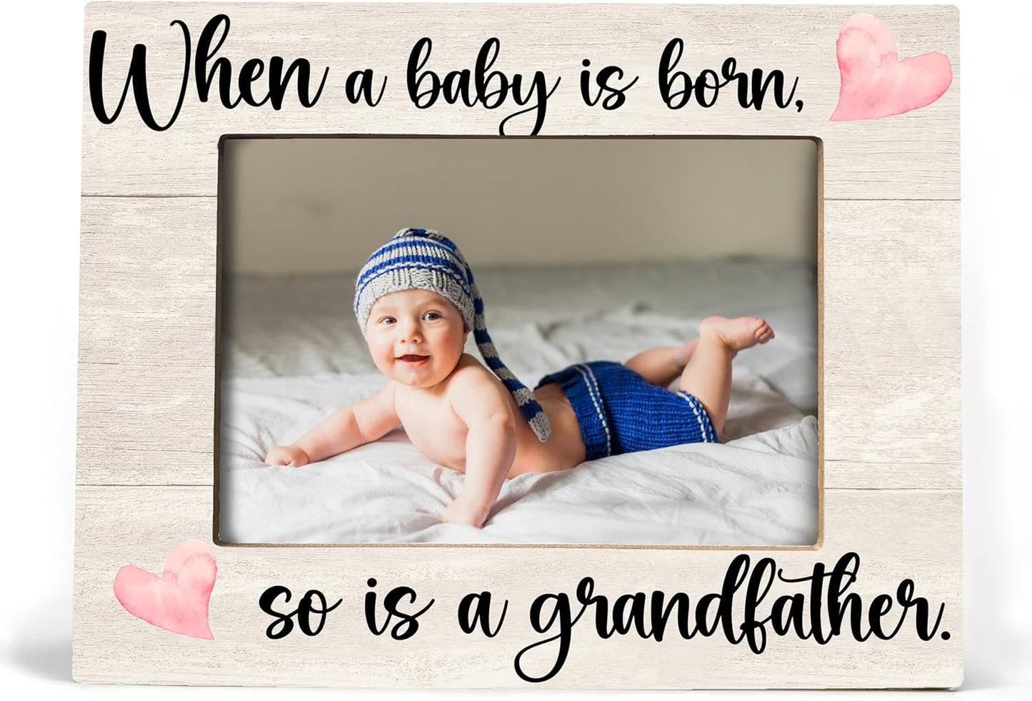 Baby Picture Frame, Ultrasound Picture Frames, New Grandfather Gifts First Time 2025, Grandfather Frame, When a Baby is Born So is a Grandfather, Picture Frame, Photo Frame 8X10(cream-coloured)