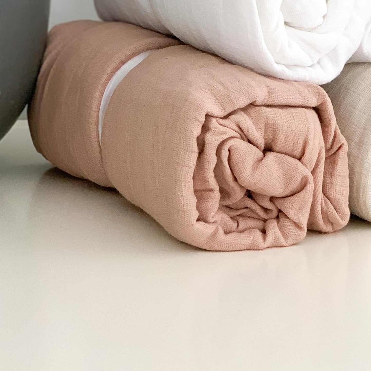 Newton Baby Mini Crib Sheets (2-Pack) | Organic Muslin Cotton, Ultra Breathable & Soft Baby Sheets, Machine Washable Baby Mattress Sheets, Fits Any Mini Sized Crib 24" x 38", Clay