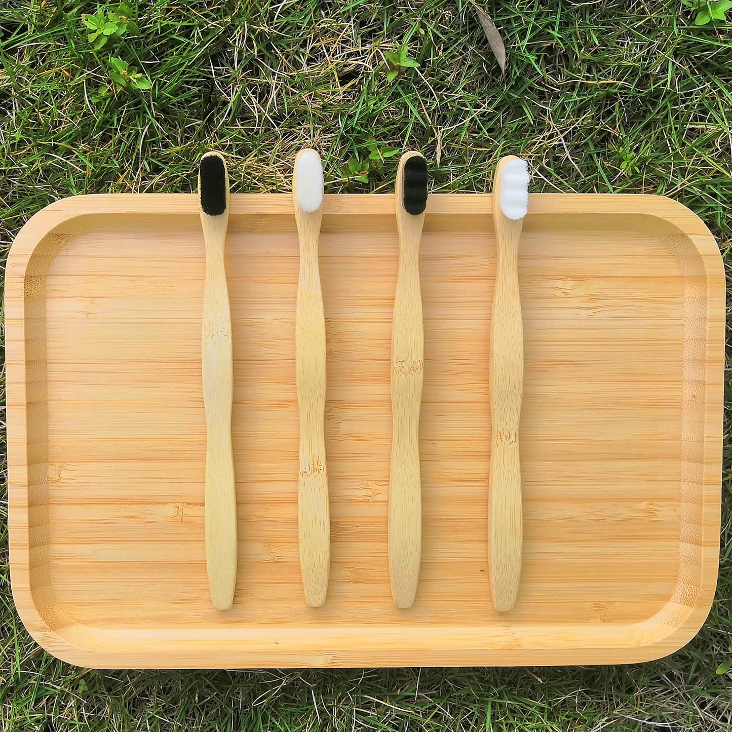 EasyHonor Extra Soft Toothbrush, Natural Bamboo Toothbrush with Micro Fur Ultra Soft 20,000 Bristles, 4-Pack for Adults