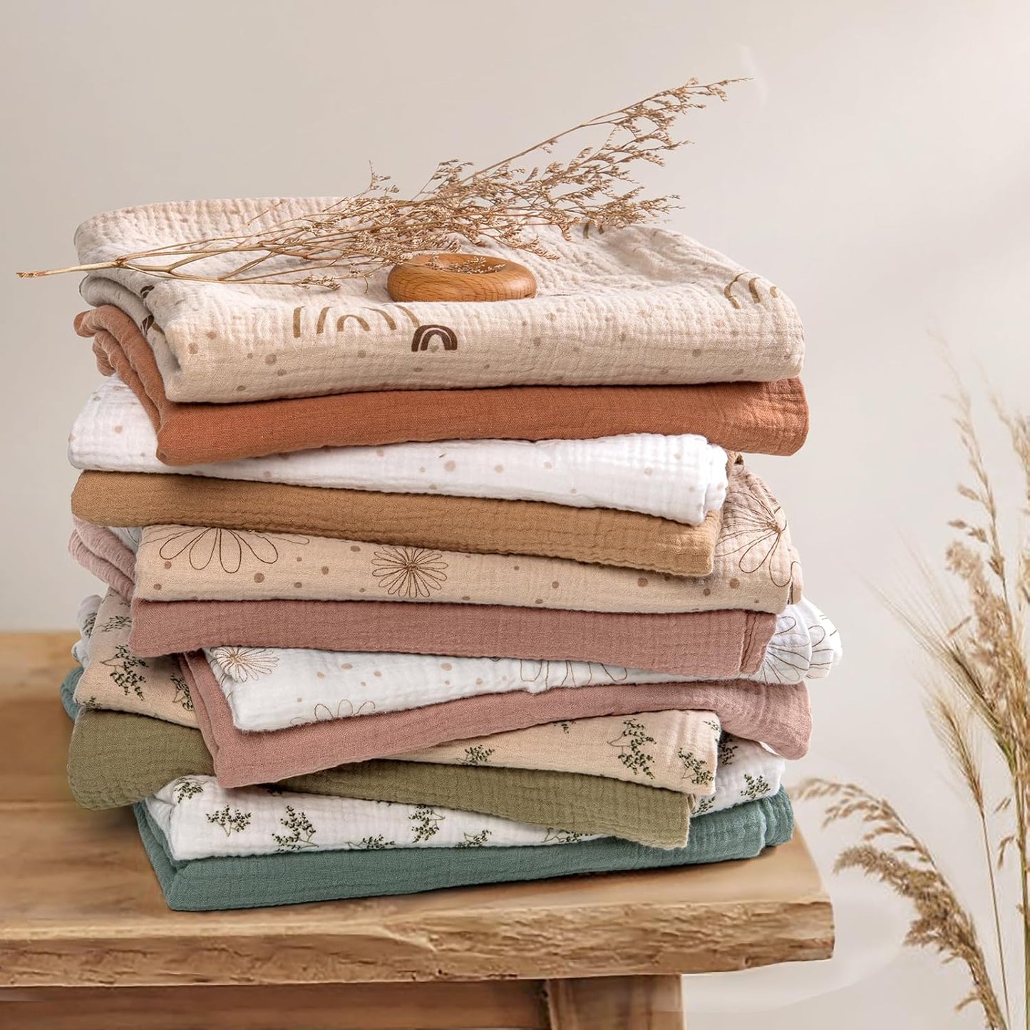 lulumoon Muslin Changing Pad Covers: Baby Cotton Changing Table Covers - Soft Changing Pad Sheets for Boys Girls