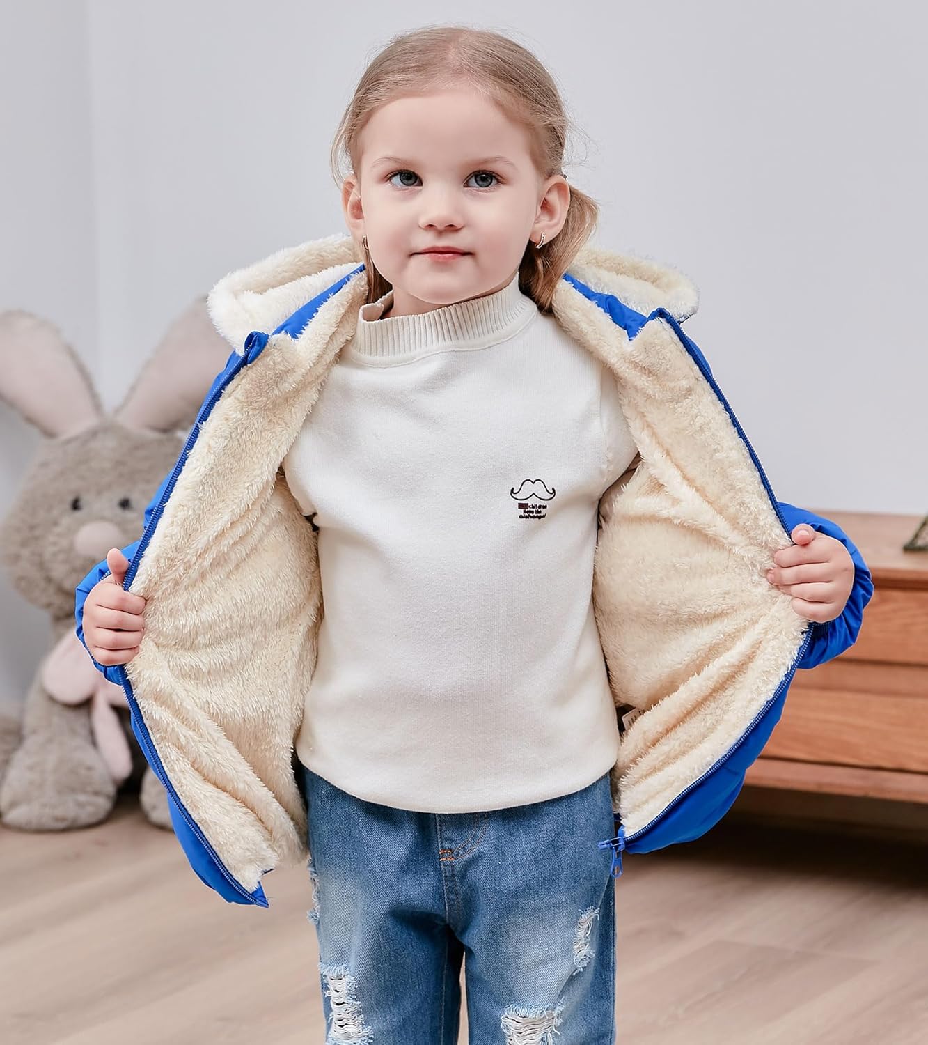 TUONROAD 1-6T Baby Girl Boy Winter Fleece Coats Toddler Warm Puffer Jackets Kids Down Alternative Outerwear