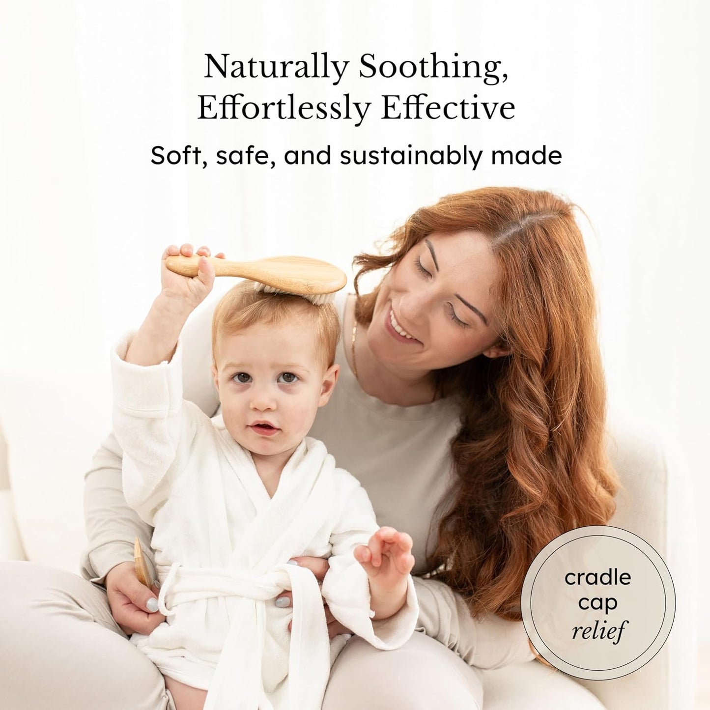 Kyte BABY Bamboo 3-Piece Brush Set - 1 Goat Hair Brush, 1 Wooden Bristle Brush and 1 Bamboo Comb