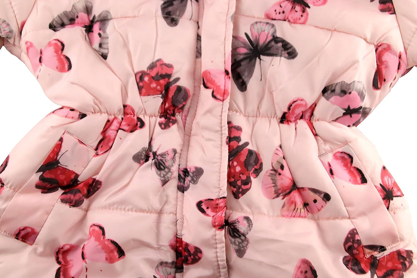 Miss Bei Girl's Winter Coat Jacket Hooded Kids Toddler Flower Print Parka Outwear Warm Cotton Puffer Hooded Jacket