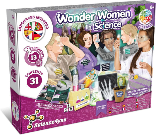 Science4you Wonder Women Science Kit with Science Experiments for Kids Age 8-12+, Toy for 8+ Year olds Girls with Craft Set for Girls who Loves Science - Stem Toy Age +8 with Science Kit for Kids…