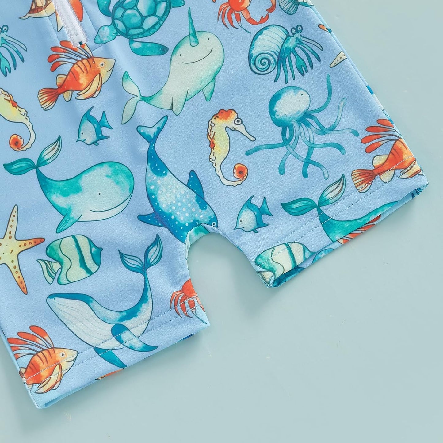 Hnyenmcko Baby/Toddler Boy Rash Guard Swimsuit Long Sleeve One Piece Zipper Swimwear Sunsuit Infant Bathing Suit Beachwear