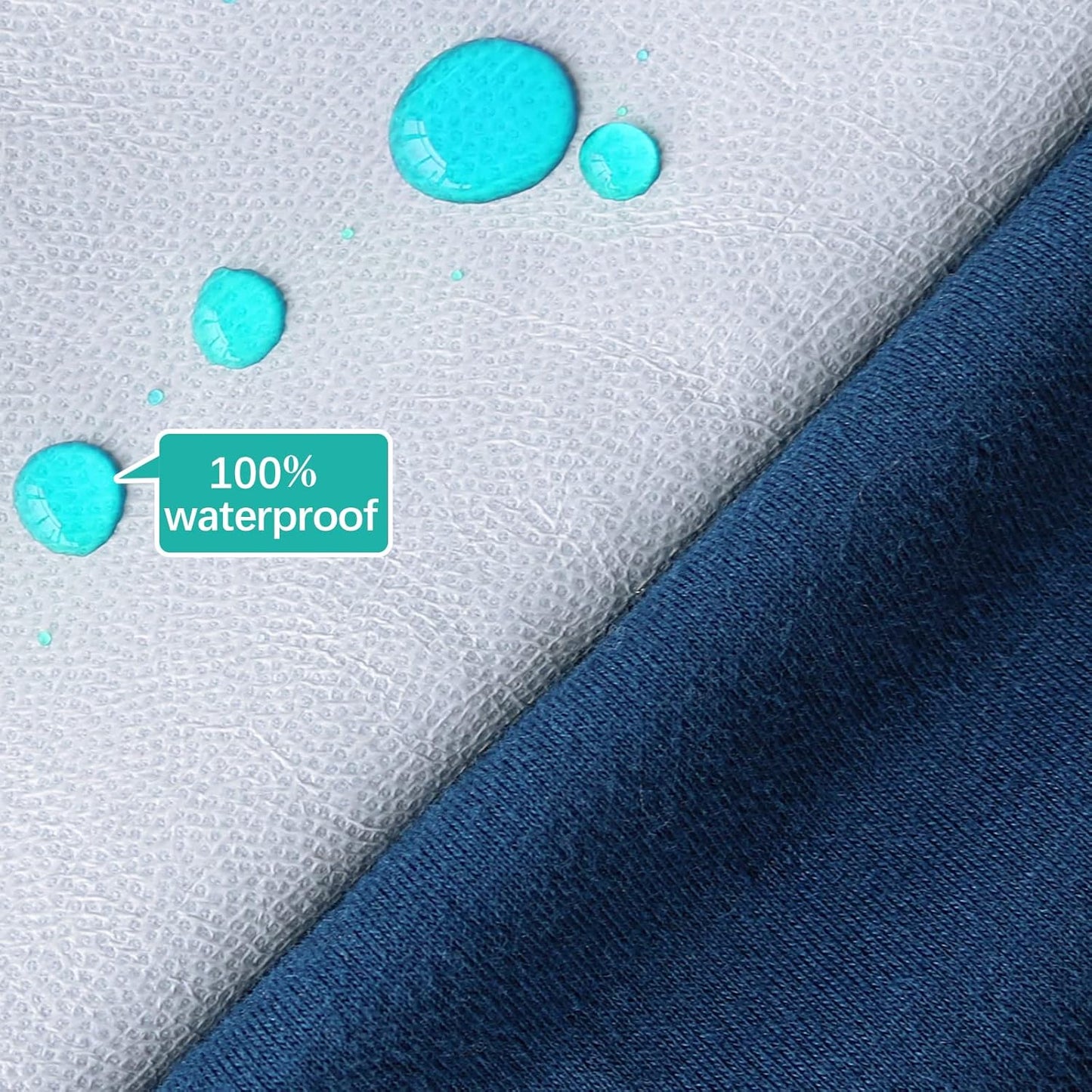 Crib Sheets Waterproof 2 Pack, Crib Mattress Protector, Toddler Fitted Crib Sheet Neutral, Ultra Soft & Breathable Toddler Bed Sheets for Boys and Girls, Navy