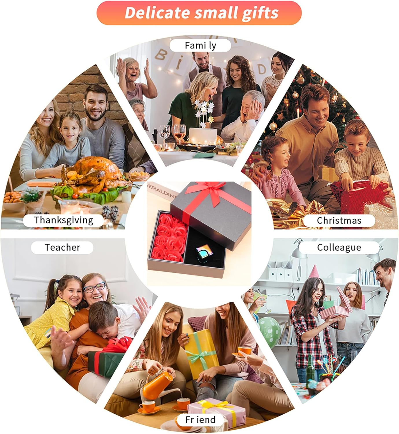 Desk-Fidget-Toys Spinner-Cube: Cool-Gadgets Metal Kinetic-Desk-Toys Office EDC-Toy with Silicone Base, ADHD Tools Cool-Stuff Thing Stress Relief Toy Gift for Kids Children Teens Adults Christmas