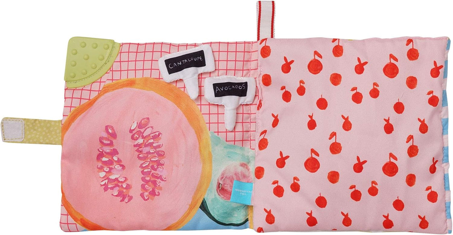 Manhattan Toy Mini-Apple Farm Soft Activity Crinkle Book for Baby & Toddler with Discovery Mirror and Textured Teether Multicolor